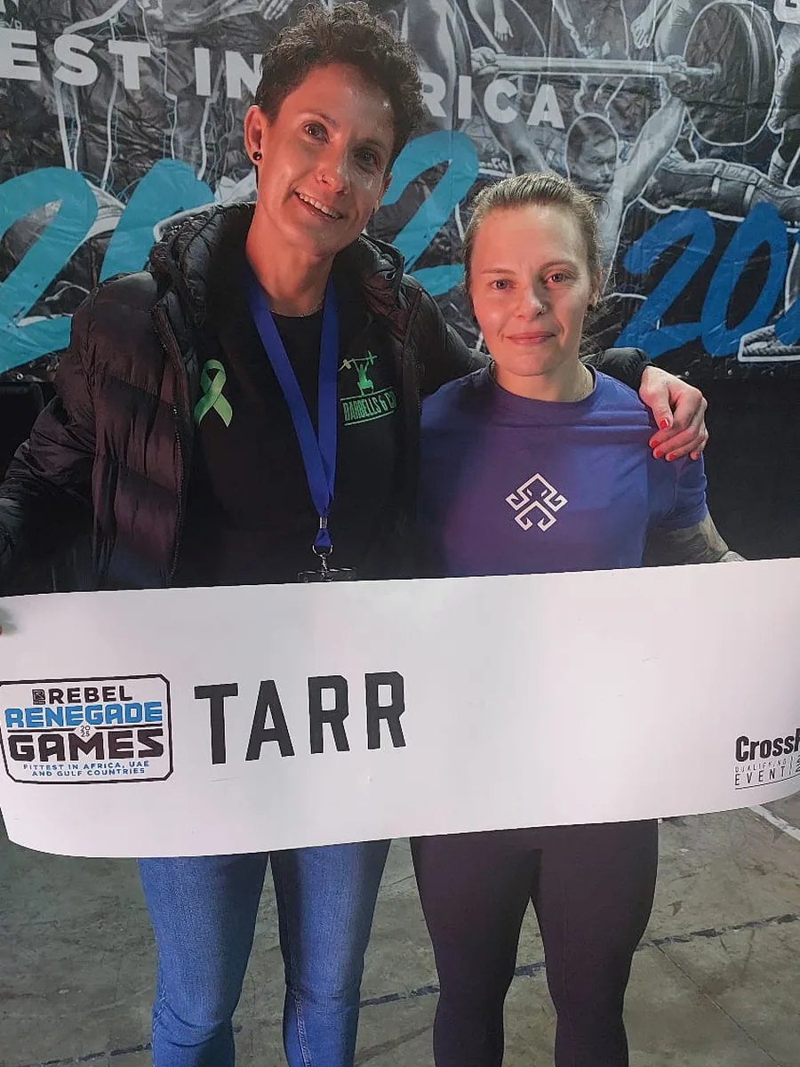 Christilee Jansen with an athlete she coached at the Rebel Renegade Games
