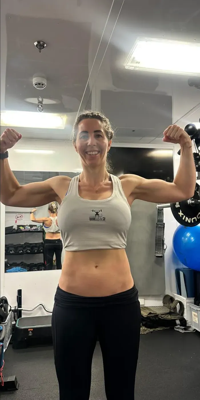 Felicia after coaching with Barbells & Co